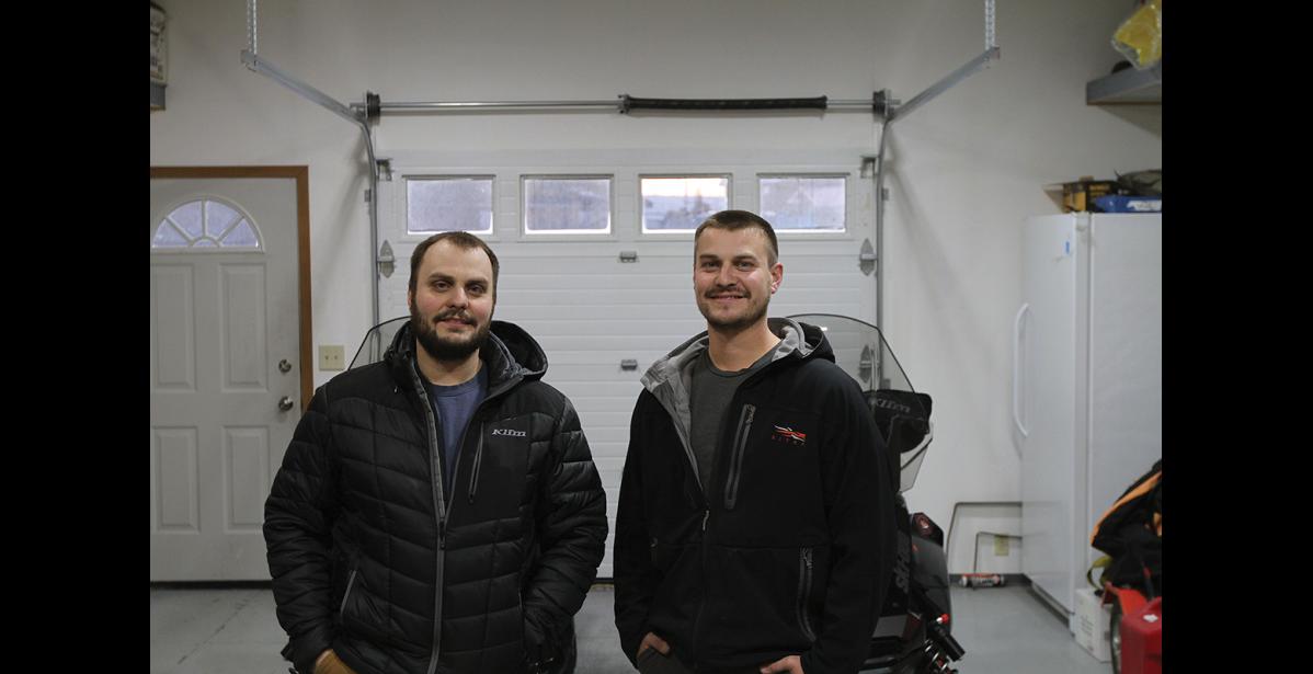 Photo by Peter Loewi TEAM MILLER— Brothers Jarvis and Jordan Miller of Nome are getting ready to race in the 2022 Iron Dog.
