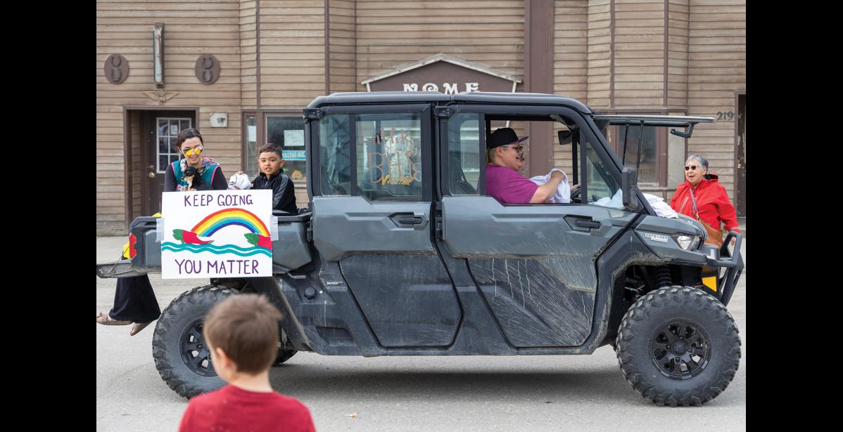 Photo by Sarah Manriquez The Behavioral Health Services float featured the motto: Keep Going, You Matter.