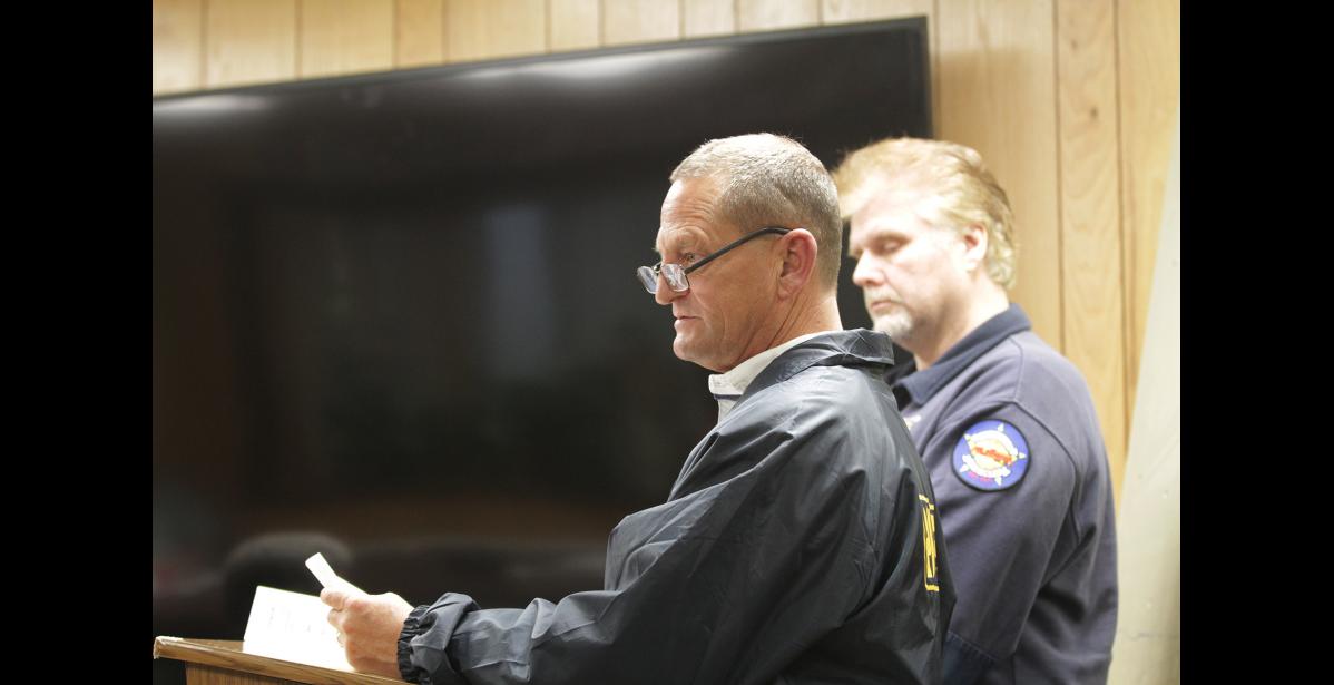 Photo by Diana Haecker UPDATE— NPD Deputy Chief Robert Pruckner updated the Nome Common Council on Monday on the search efforts for Florence Okpealuk.