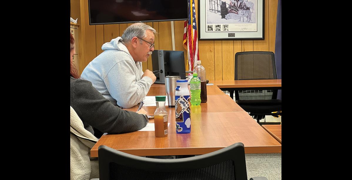 Photo by Diana Haecker FINAL REPORT— NPD Chief Mike Heintzelman delivers the police report at the PSAC meeting.