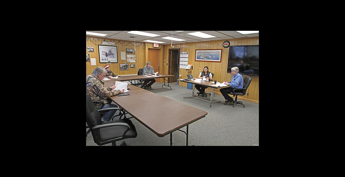 Photo by Diana Haecker DISTANCING— The Nome Common Council met on Monday, practicing proper distancing while most councilmembers called in.