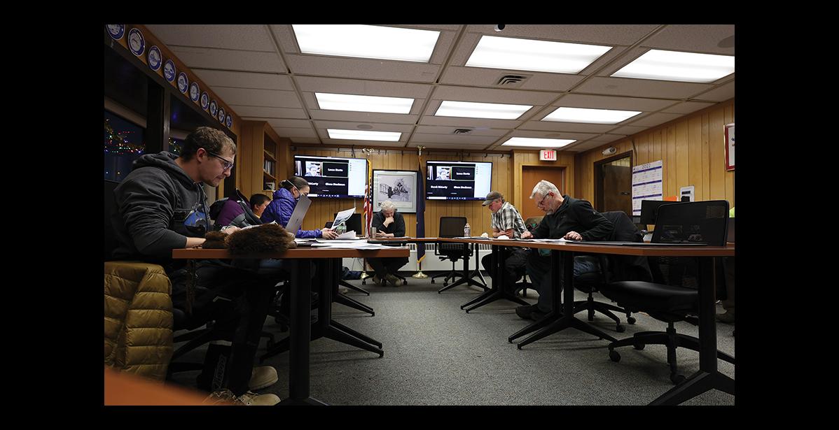 Photo by Diana Haecker PORT COMMISSION— The port commission met in a work session and regular meeting on Thursday, January 20 to discuss the gravel tariff and other topics.