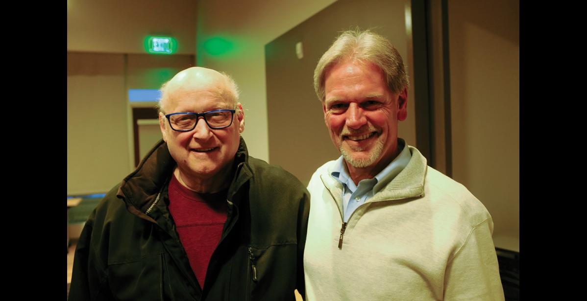 Photo by James Mason MELTING THE ICE CURTAIN— Author David Ramseur, right, poses with fellow Friendship Flight veteran Jim Stimpfle at Ramseur’s visit to Nome last week.