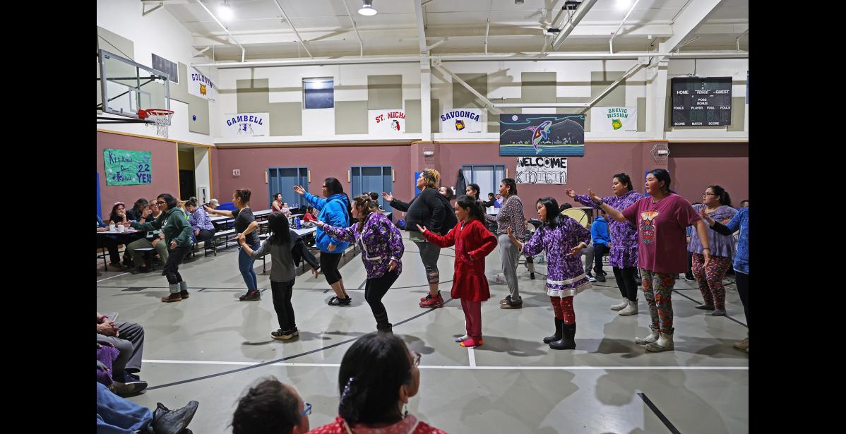 Photo by Megan Gannon IN SYNC — Women and girls from the Wales community danced for the hometown group’s last performance of the three-day festival.