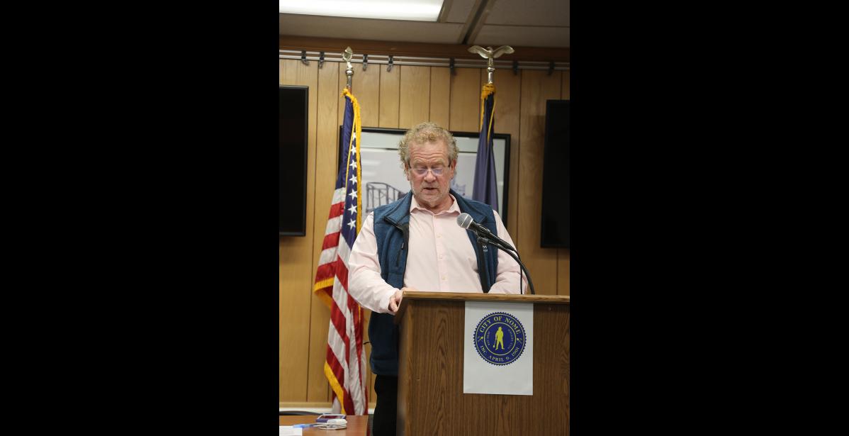 Photo by Anna Lionas Mayor of Nome John Handeland recapped the timeline and agencies involved in the search and recovery of the crashed Bering Air Caravan and its passengers and pilot.