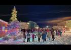 Photo courtesy of Kelsi Ivanoff TREE LIGHTING — Unalakleet lit its Christmas tree on Dec. 1.