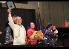 Photo by Megan Gannon ATIE JOHN AWARD — Roy Ashenfelter of Nome received the Katie John Hunter-Fisher Award at AFN.