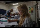 WRITING – Amelia Twaddle works on an assignment during Rachel Ventress’ class at Anvil City Science Academy on Wednesday, September 23. Photo by Ariana Crockett O'Harra