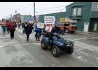 Photo by Diana Haecker DON’T MESS WITH GRANDMA— Grandma Pat, aka Pat Booth, rides in the Fourth of July parade in Nome, expressing her disapproval of the recent Supreme Court overturning Roe v. Wade.
