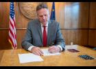 Photo courtesy of the Governor's Office Governor Dunleavy vetoed $444 million from the operating budget.