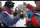 Photo by Diana Haecker IDITAROD 2020 RED LANTERN— Kaci Murringer was the last musher of this year’s Iditarod to arrive under the burled arch on Sunday, March 22, after 13 days, 22 hours and 29 minutes on the trail.